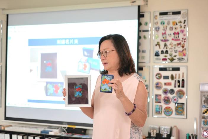 美祺企業副董事長林美珠分享國際市場趨勢，協助青年掌握全球市場脈動。